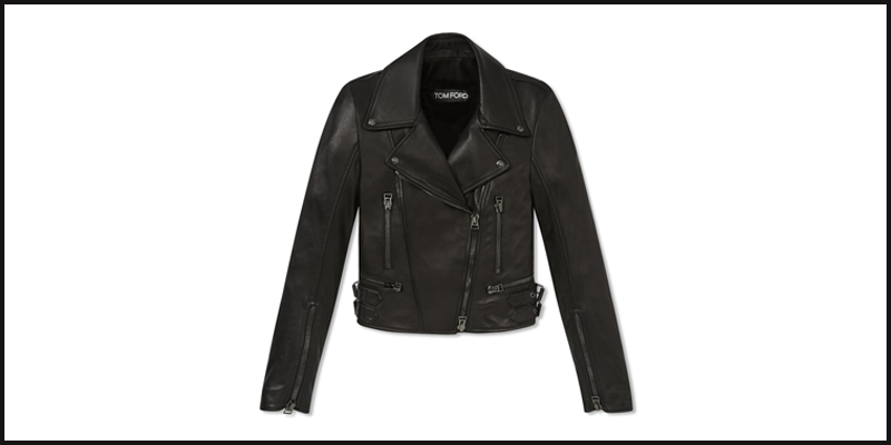 Tom Ford Black Leather Jacket For Men
