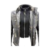 Attractive Stylish Warm Black Leather Fabric jacket For Men’s