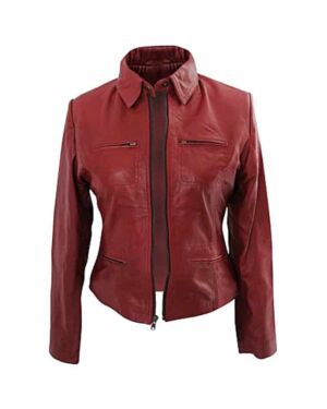 Once Upon A Time Red Real Leather jacket