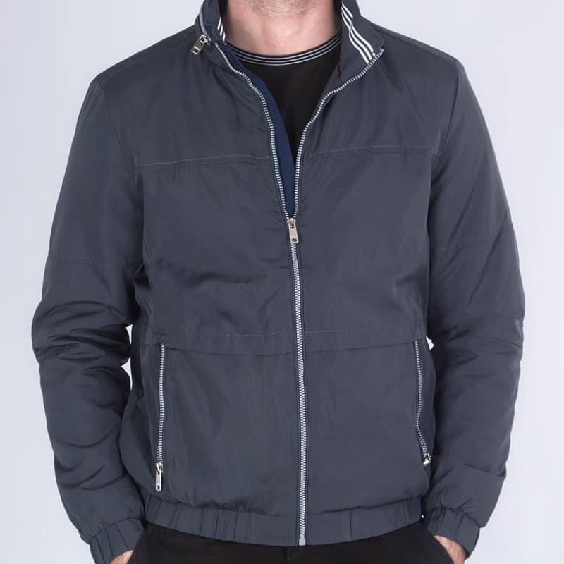 Mens Charcoal/Navy Polyester jacket