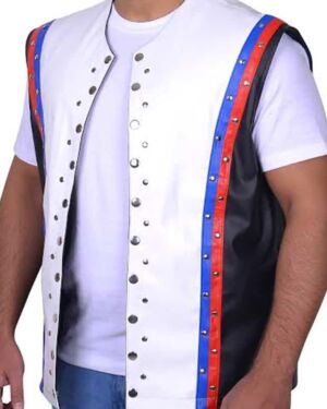 TNA AJ Styles White Leather Vest