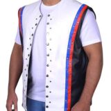 TNA AJ Styles White Leather Vest
