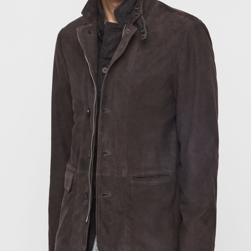 Dark Brown Leather Coat Men