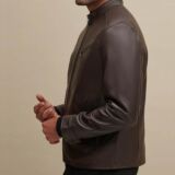 MARC NEW YORK Leather jacket with Zipper Pockets