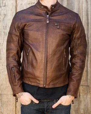 Ronin leather jacket – Ronald sand design