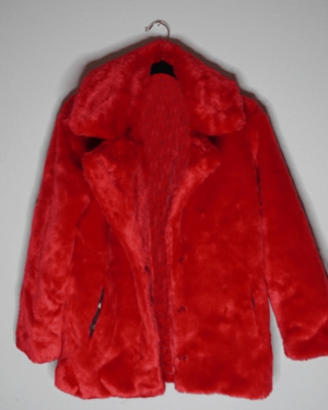 8 Ball Red Fur jacket