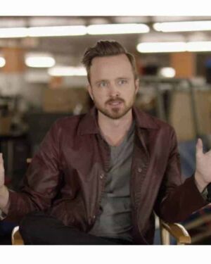 Aaron Paul Maroon jacket Coat