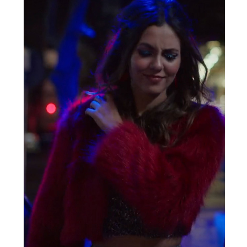 Afterlife of The Party Cassie Cropped Red jacket