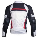 AirTrek Men Mesh Motorcycle Touring Waterproof Rain Armor Biker jacket White