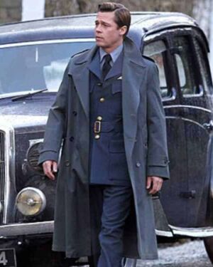 Allied Movie Brad Pitt Trench Coat