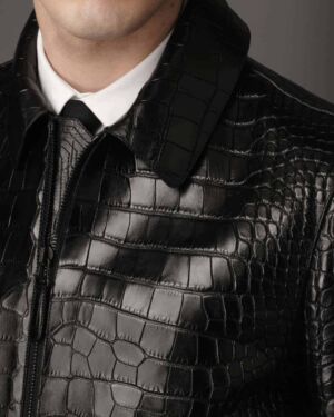 Alligator Leather Black jacket