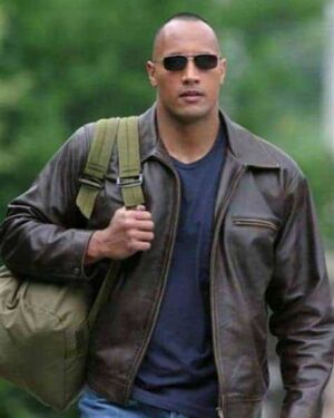 Amazing Rock New Movie Walking Tall Leather jacket