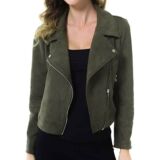 Apperloth Faux Suede Jackets For Women Long Sleeve Zipper Short Moto Biker Coat 1 160x160