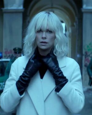Charlize Theron Atomic Blonde White Coat