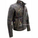 Attractive Stylish Warm Black Leather Fabric jacket For Men’s