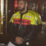 Aubrey Drake Graham Honda Biker Leather jacket