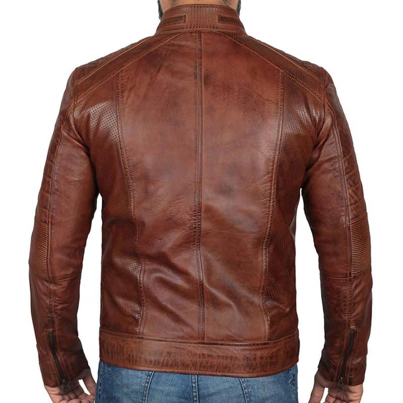 Austin Chocolate Brown Waxed Leather jacket