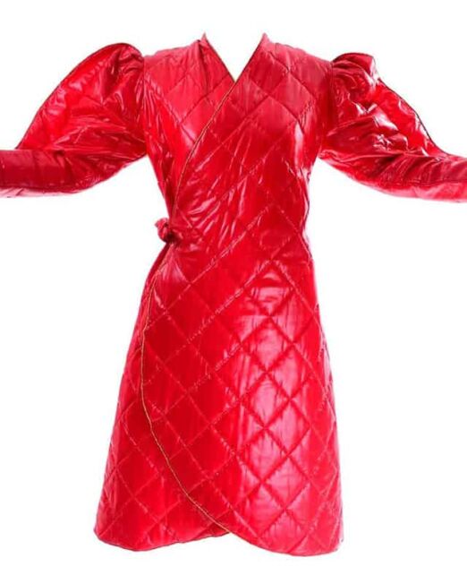 Avant Garde Rodean Landeaux 80s Quilted Red Coat Master Thegem Product Catalog