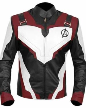 Avengers Endgame Red and White Leather jacket