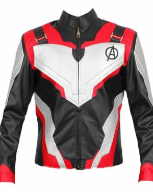 Avengers Endgame Quantum Realm Faux Leather jacket Red