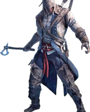 Black And Blue Cotton Assassin’s Creed 3 Coat jacket