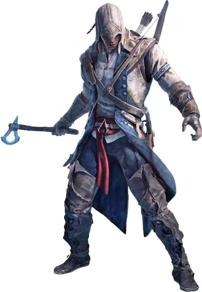 Black And Blue Cotton Assassin’s Creed 3 Coat jacket