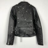Black Dragonfly Studded Leather jacket