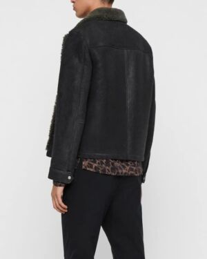 Black Shearling Leather jacket