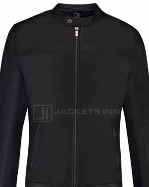 Black leather style jacket for Men’s