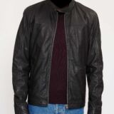Black leather style jacket for Men’s
