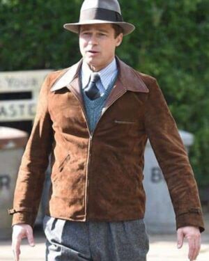 Allied Brad Pitt Suede Brown jacket