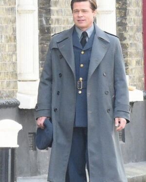 Allied Movie Brad Pitt Trench Coat