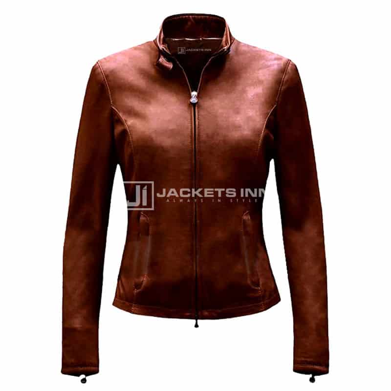 Brown Suede Leather Slim Fit New Design jacket For Women’s