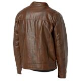 Calvin Klein Men’s Faux Lamb Leather Moto jacket with Removable Hood and Bib