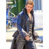 Captain Hook Leather Long Coat In Once Upon A Time