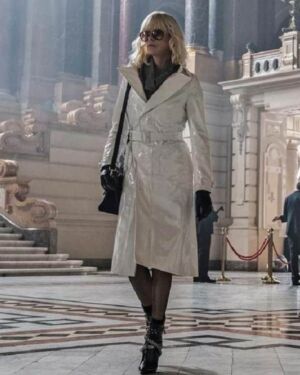 Charlize Theron Atomic Blonde White Coat