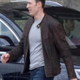 Captain America Civil War Chris Evans Brown jacket
