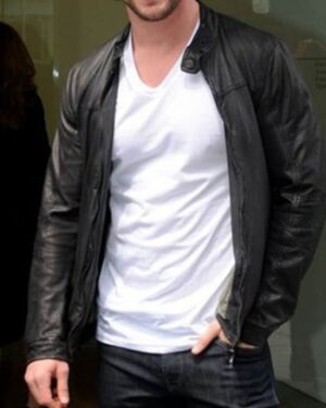 Chris Hemsworth: Stylish Rider Leather jacket