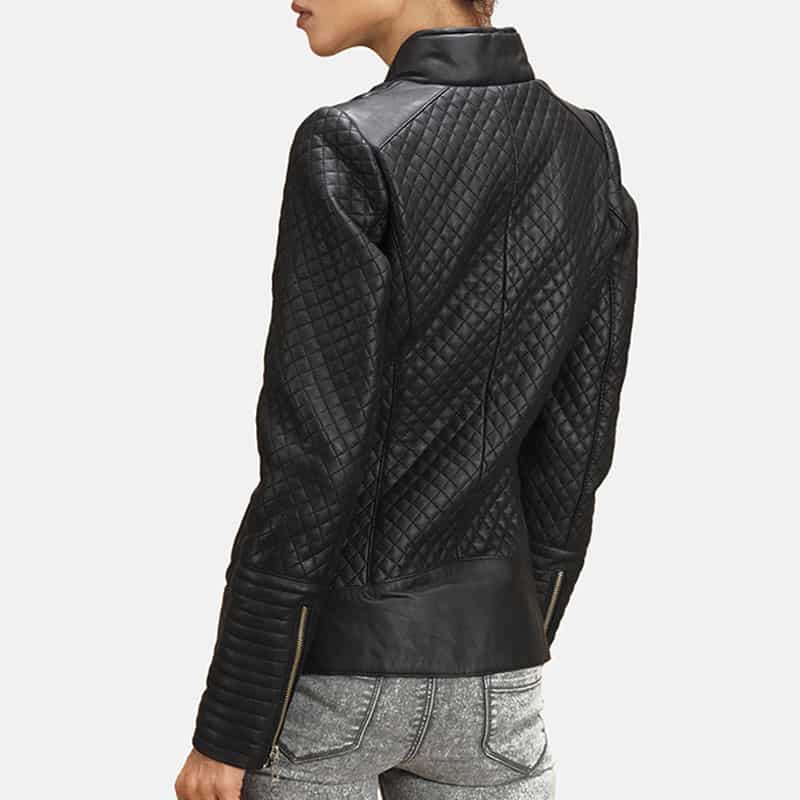 Cityscape Black Leather Biker jacket