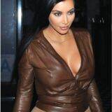 Comfortable-Impressive-Kim-Kardashian-Brown-Leather-jacket.jpg
