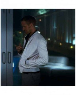 Crazy Stupid Love Ryan Gosling White Bomber jacket