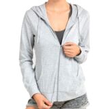 DailyWear Womens Long Sleeve Thin Cotton Full Zip Up Hoodie Jacket 1 160x160