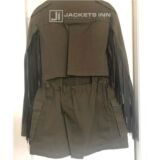 Dark Olive Stafford Fringe Leather jacket