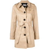 Dazzling Khaki Cotton Comfort Alluring Trench Coat For Womens
