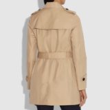 Dazzling Khaki Cotton Comfort Alluring Trench Coat For Womens