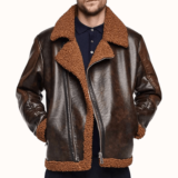 Dean Ambrose Dark Shearling jacket