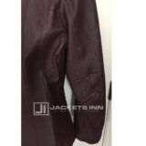 Entrancing Style Burgundy Leather jacket For Women