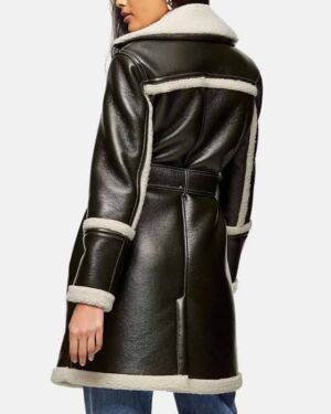 Faux Leather & Faux Shearling Moto jacket