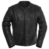 First Mfg Mens Revolt Vented Leather Motorcycle jacket