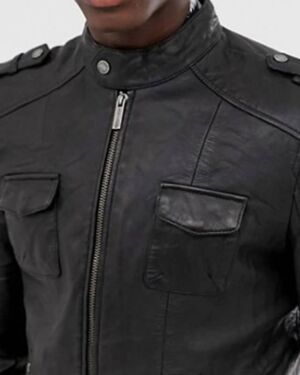 Four Pocket Pure Leather jacket